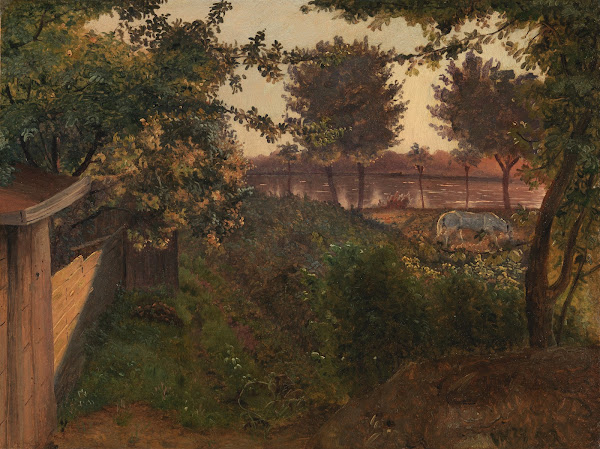 Evening on a Rocky Shore View from Monte SantAngelo 1824