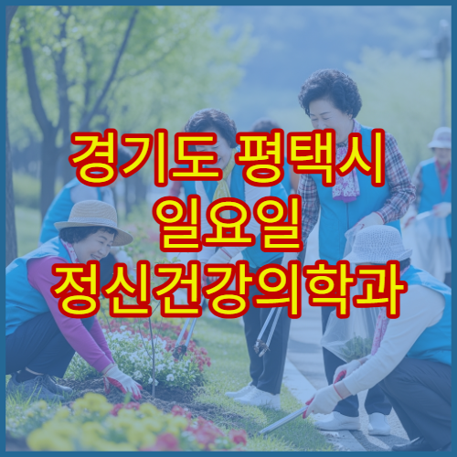 경기도 평택시 일요일 정신건강의학과 진료 우울증·불안 상담