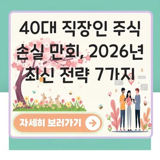 40대 직장인 주식 손실 만회 방법