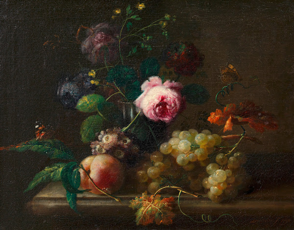 Blumenstillleben mit Früchten 1790