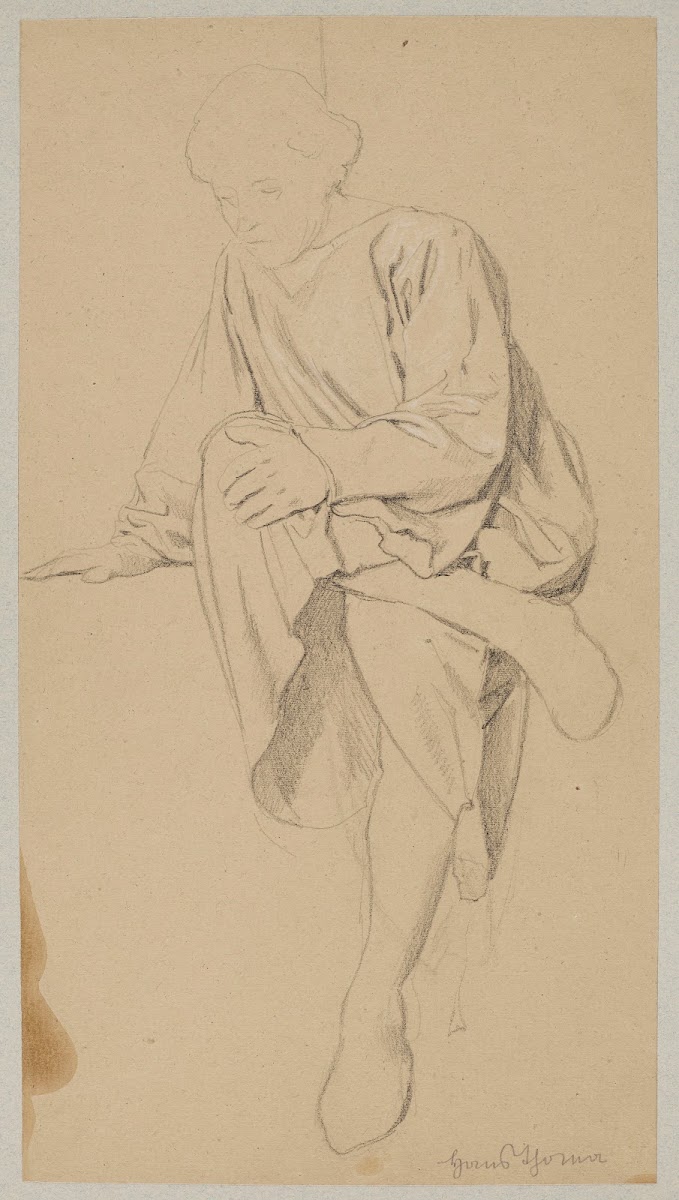 Study of a Figure Sitting with Legs Crossed 1880   1920