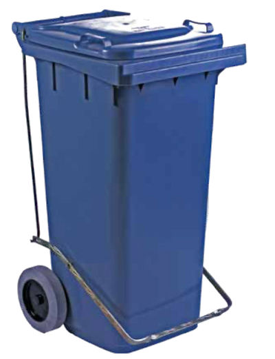 Trash Bin with Wheel and Pedal 120L