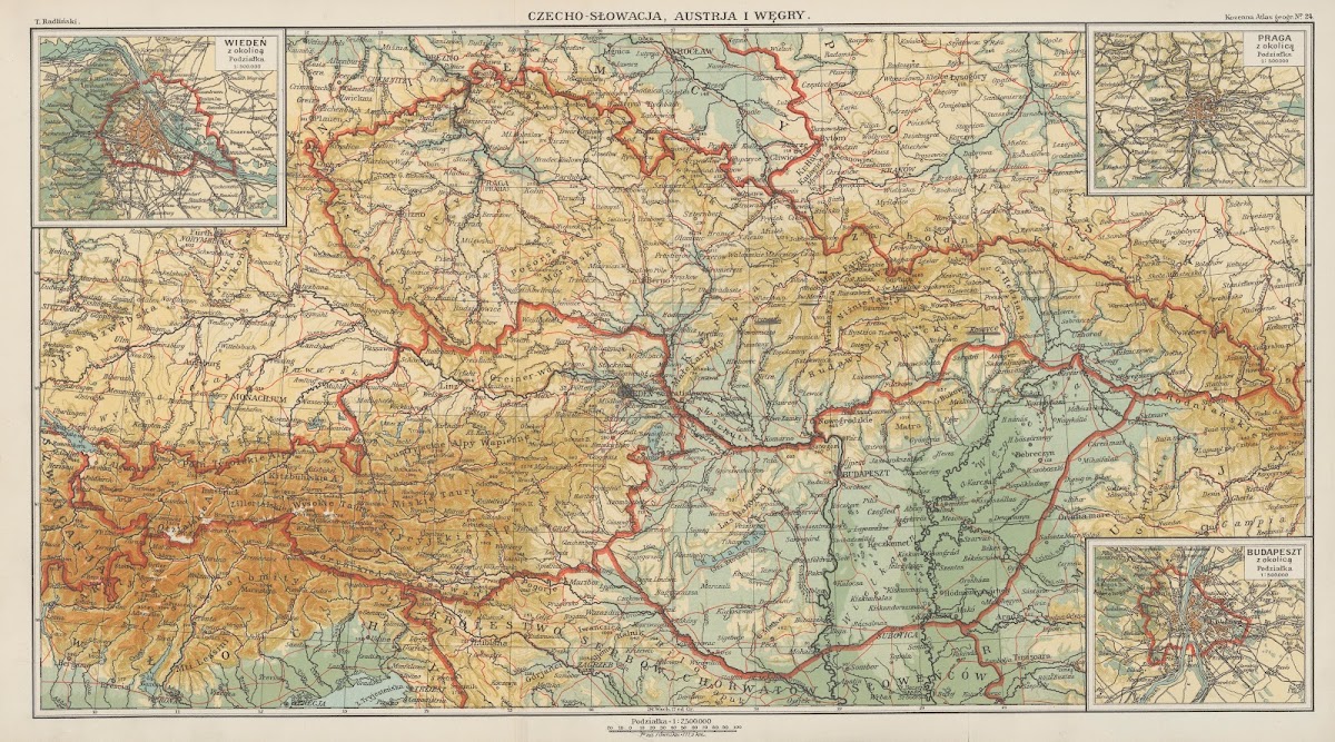 Czecho Słowacja Austrja i Wągry 1927