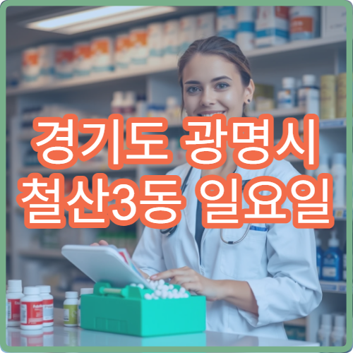 경기도 광명시 철산3동 일요일 영업하는 당번 약국 위치
