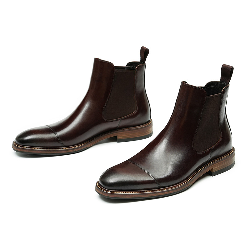 Handcrafted Fashion Men's Chelsea Boots made of Genuine Leather