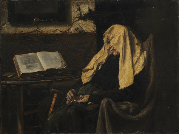 Old Woman Asleep Mid 19th century