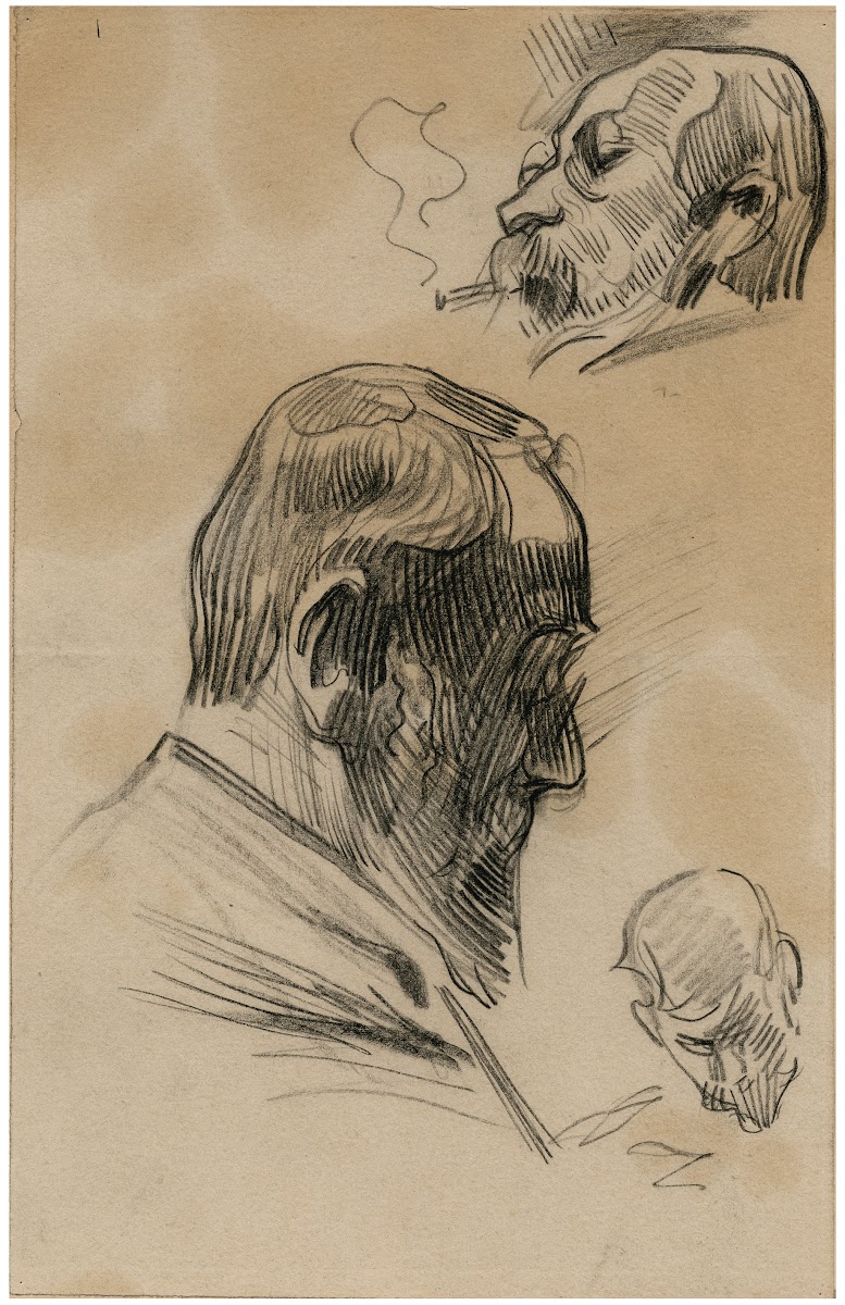 Drie studies van dezelfde kop