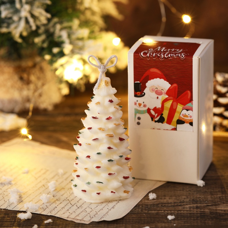 Handgeferti Weihnachts-Duftkerze, Baumform