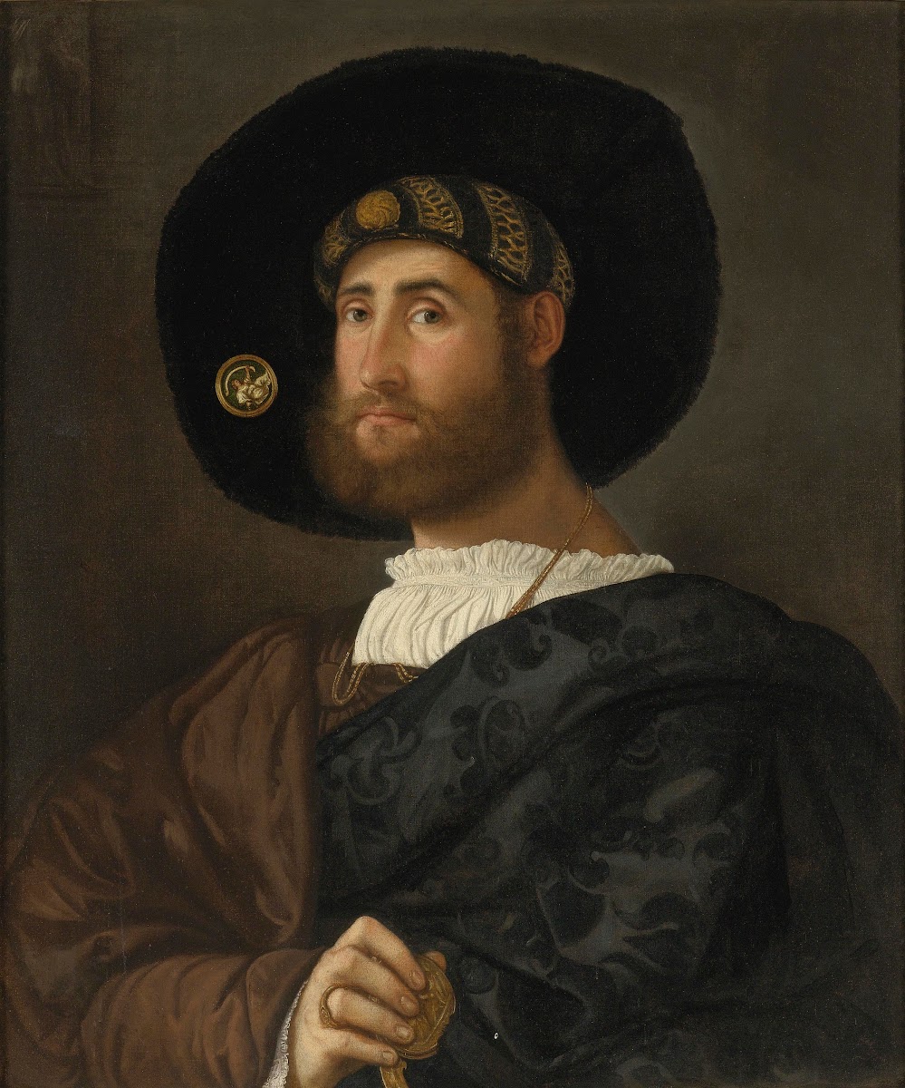 Portrait Of A Bearded Man With A Sword Circa 1520   1530