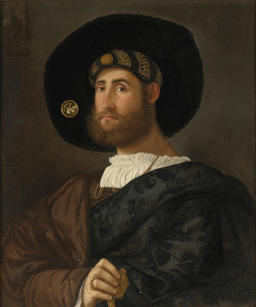 Portrait Of A Bearded Man With A Sword Circa 1520   1530