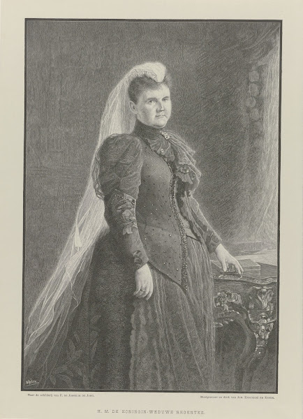 Portrait Of Emma Queen Regent Of The Netherlands 19th Century