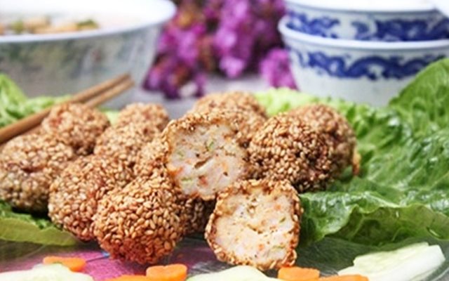 Tôm Bọc Mè Chiên