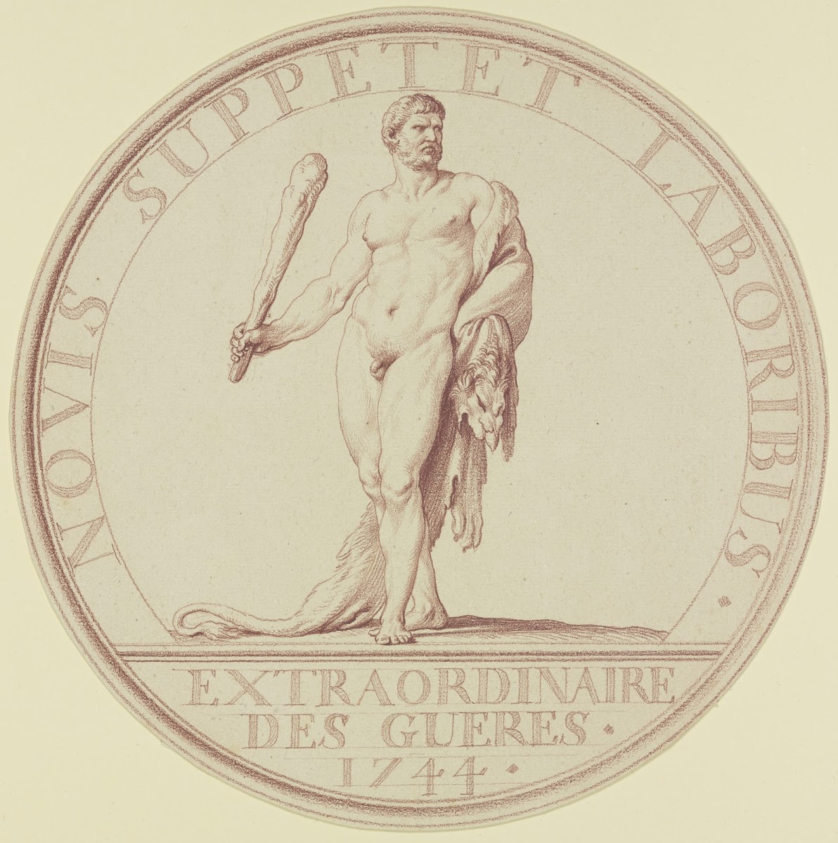 Herkules mit Fell und Keule ca 1744