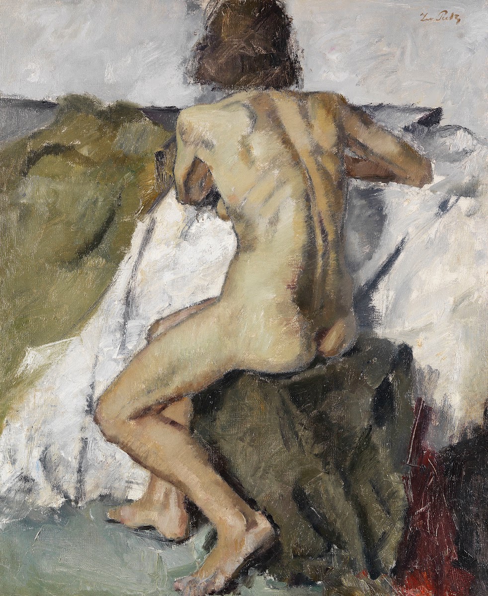 Sitzender weiblicher Rückenakt 1891