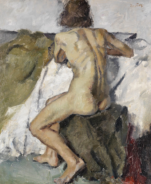 Sitzender weiblicher Rückenakt 1891