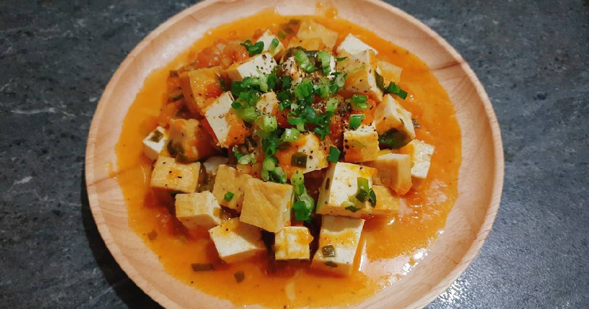 Đậu hũ sốt cà thanh đạm
