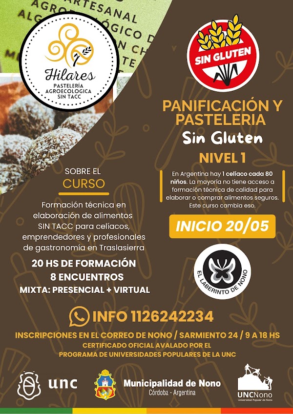 🍞 CURSO DE PANIFICACIÓN Y PASTELERÍA SIN GLUTEN - NIVEL 1 🍰