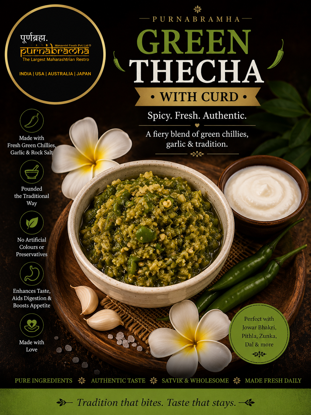 Thecha - Maharashtrian dish at Purnabramha