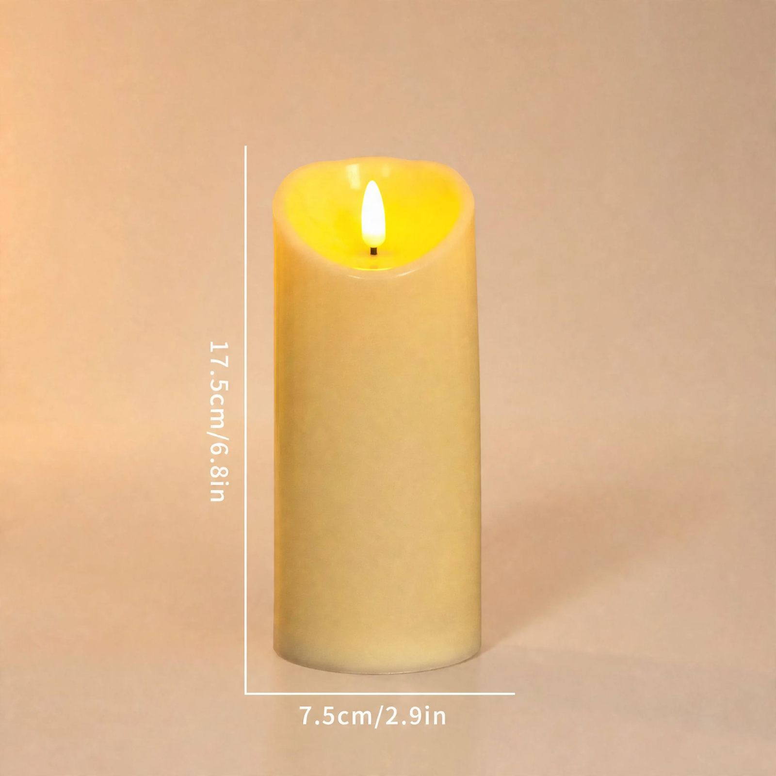 LED Plastic Candle with Flickering Effect