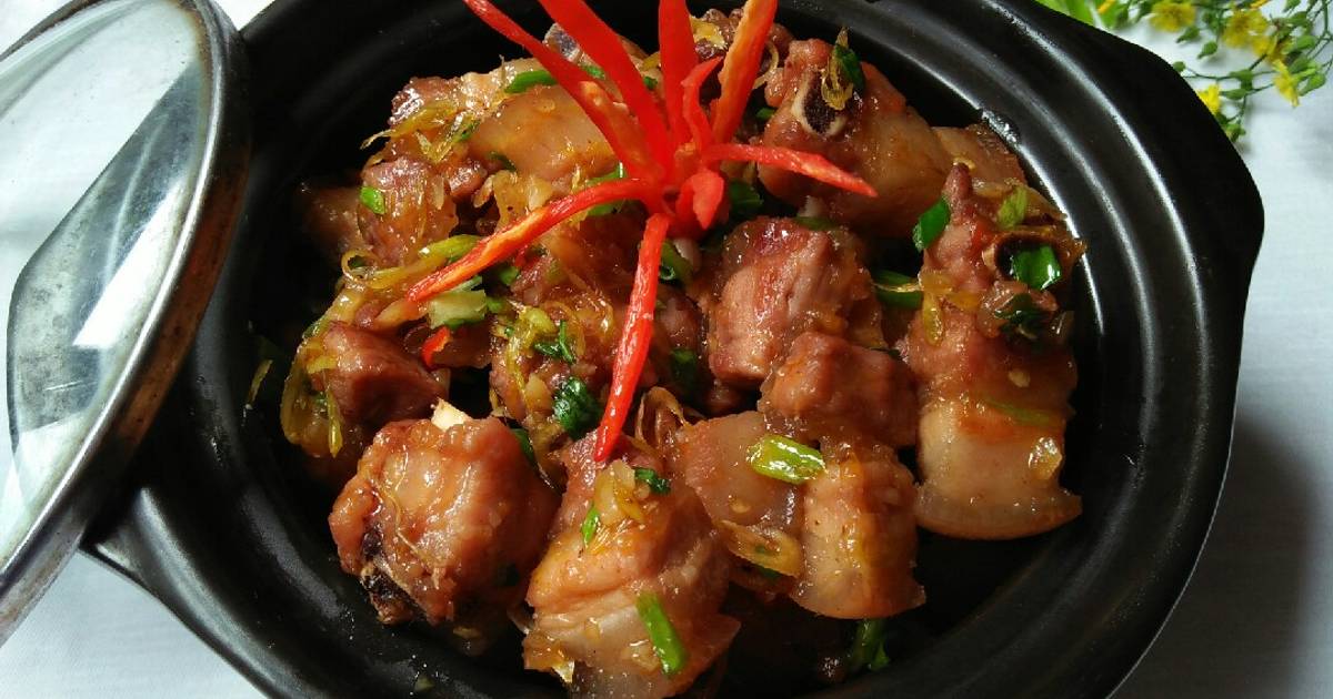 Ba chỉ rim mắm sả