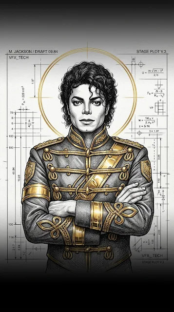 Michael Jackson Sacred Gold Sketch Wallpaper