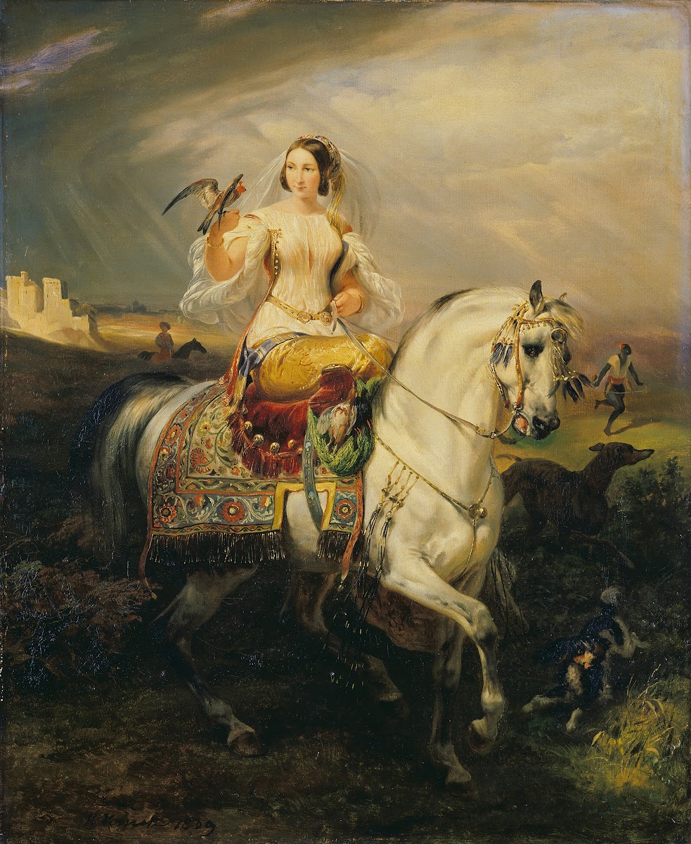 An Algerian Lady Hawking 1839