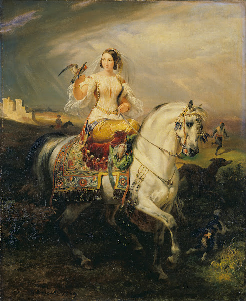 An Algerian Lady Hawking 1839