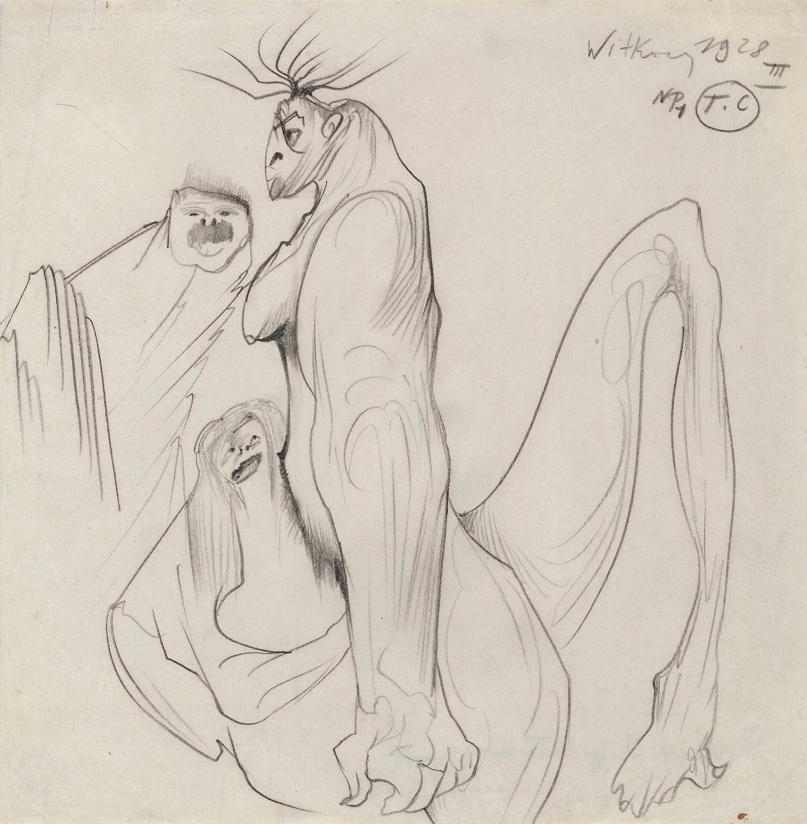 Symbolic composition with three figures 1928