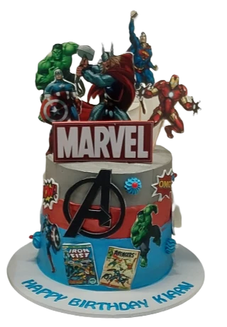 Marvel Avengers Buttercream Birthday Cake CB-NC639
