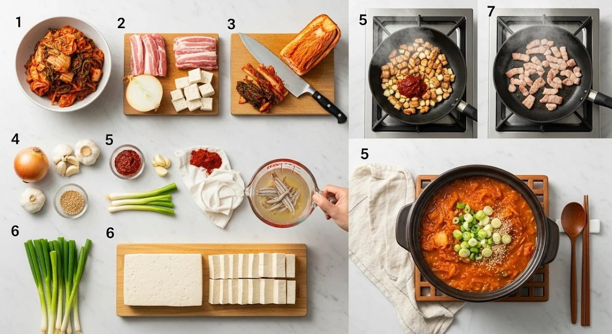 김치찌개 레시피 A to Z: 7단계로 마스터하는 법