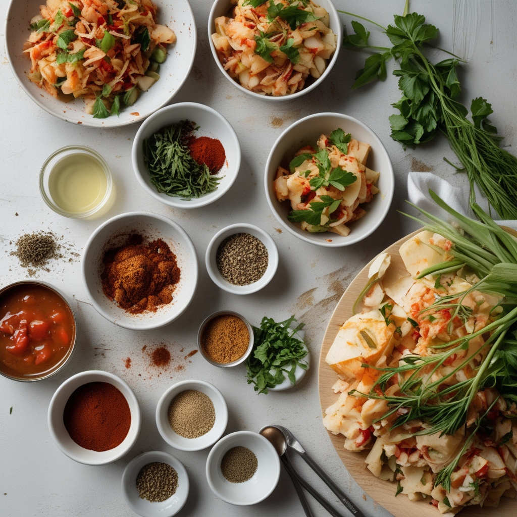 Ingredients for Spicy Kimchi Potato Salad for Perfect BBQs - Easy & Flavorful Side Dish