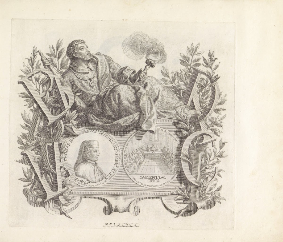 Portret van Tommaso Barbarigo en de personificatie van Roem of Reputatie 1673 17