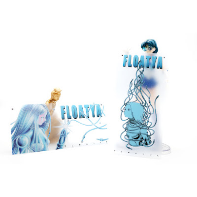 Two-piece set of transparent bookmarks.
