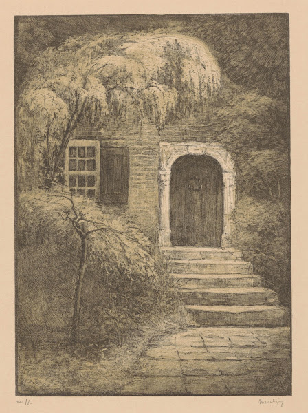Deur met stenen trap Het achterdeurtje 1917