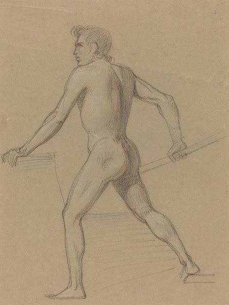 A Male Nude Moving to the Left