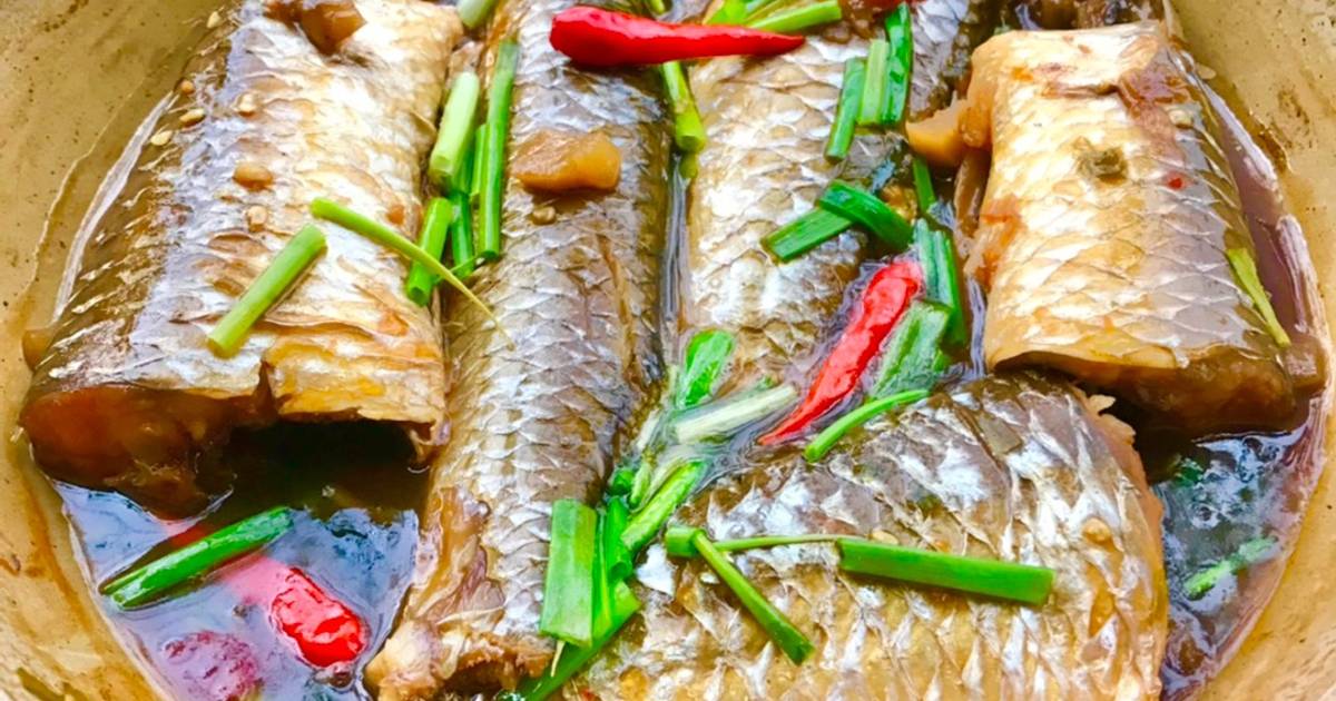 Cá đối kho hành ớt