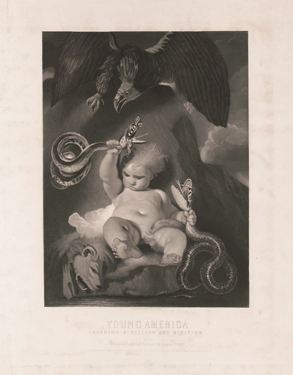 Young American crushing rebellion and sedition 1864