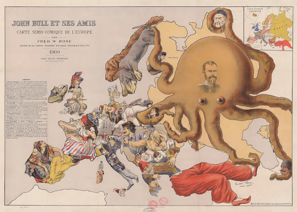 John Bull Et Ses Amis Carte SéRio Comique De LEurope 1900