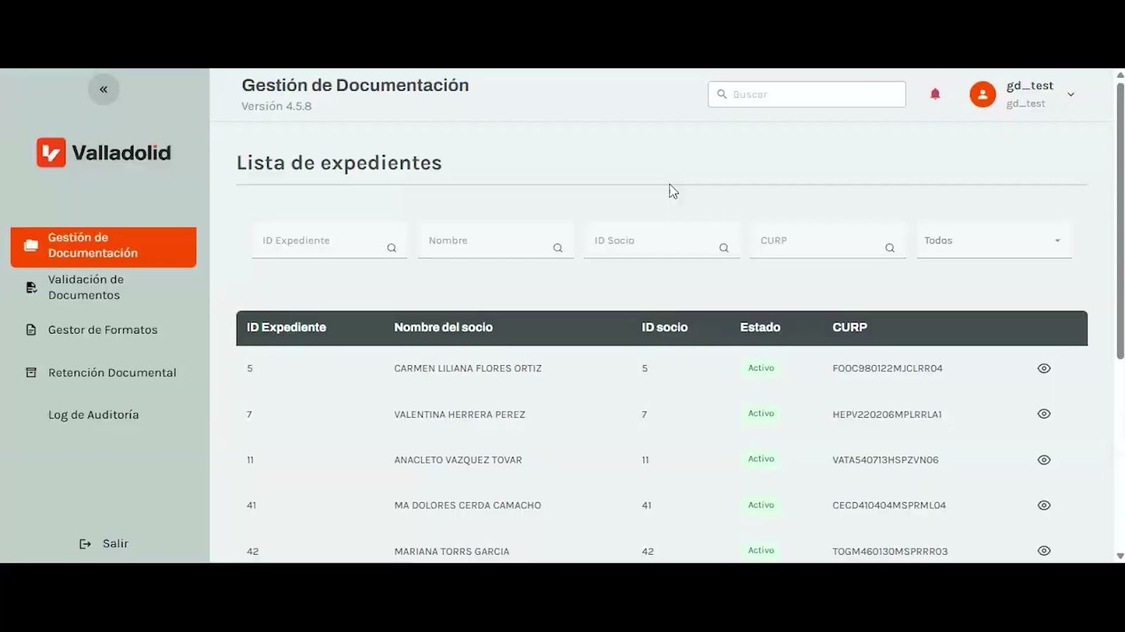 Proceso para enviar documentos a revisión