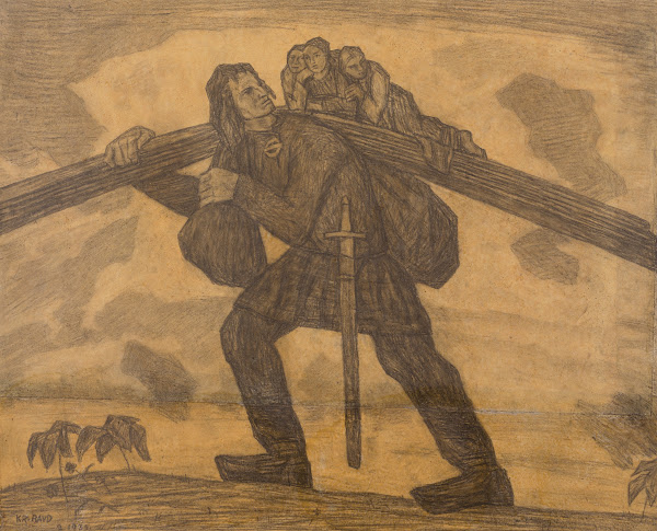 Kalevipoeg tuleb põrgust lauakoormaga 1935