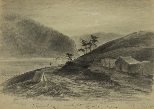 Harpers Ferry by moonlight 1863
