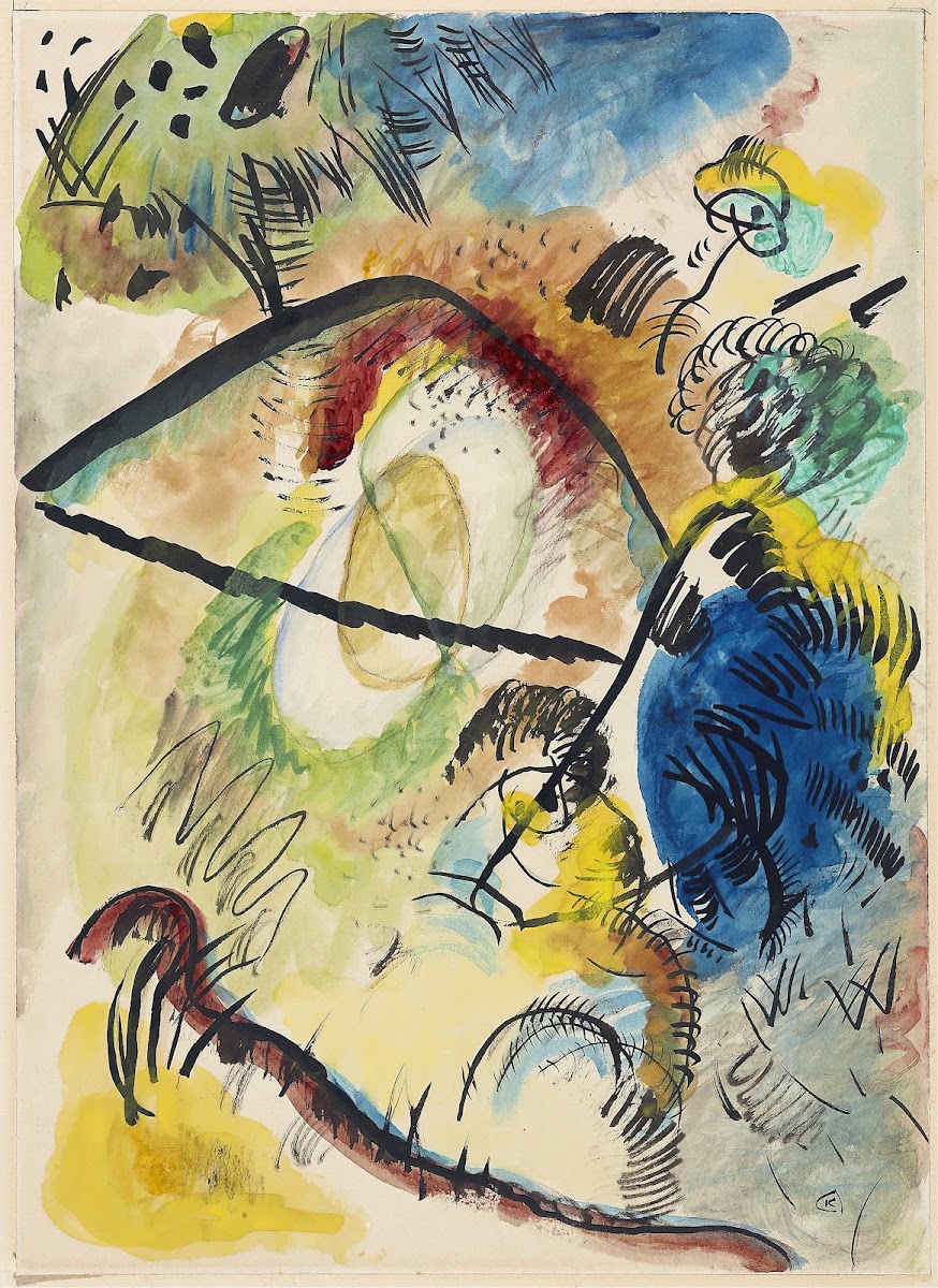 Watercolor IX with black lines 1913
