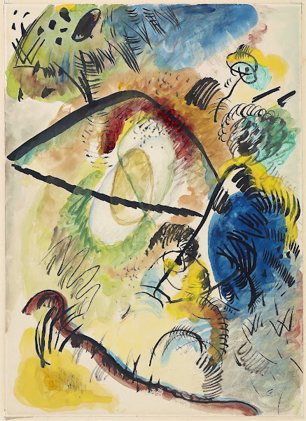 Watercolor IX with black lines 1913