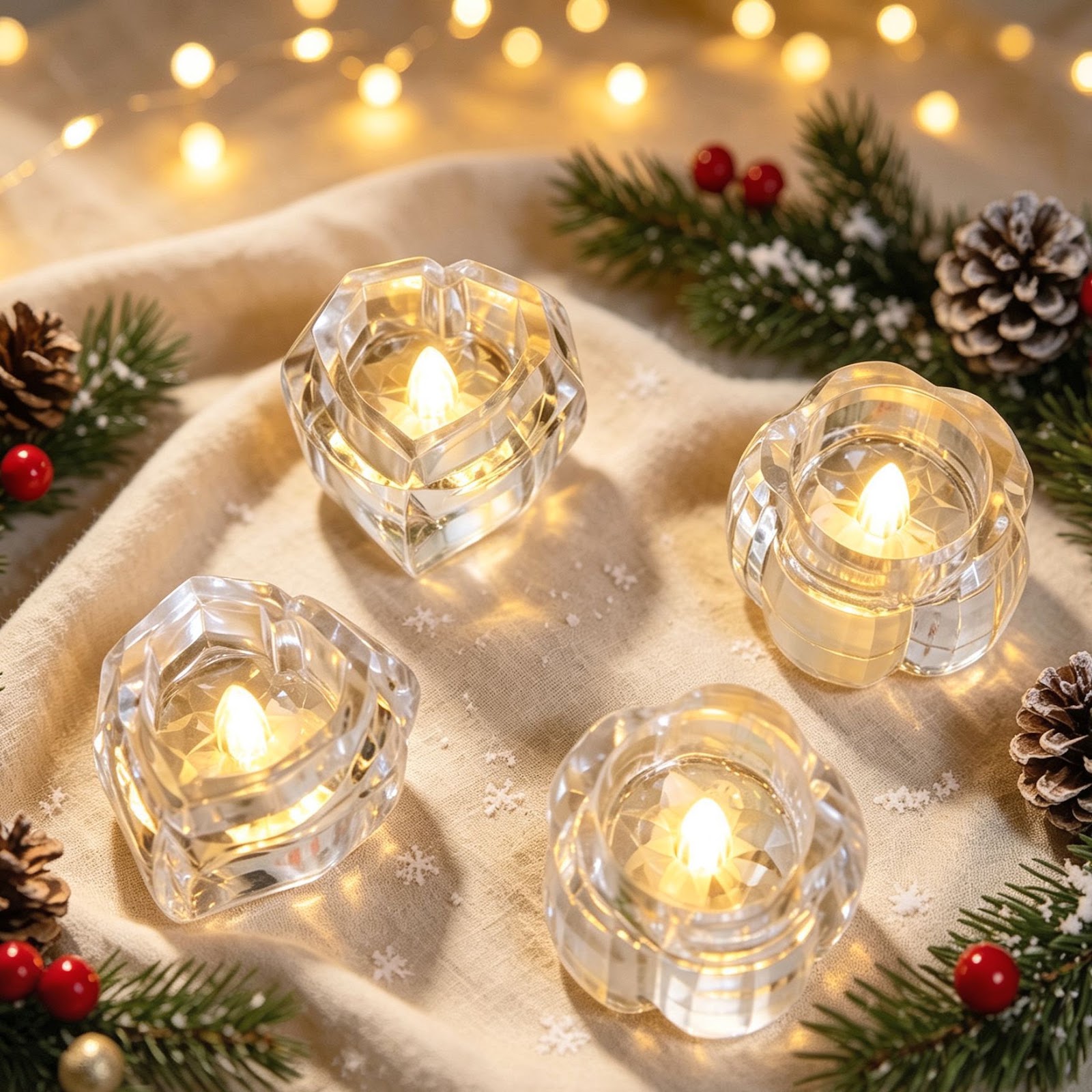 LED-Kristall-Kerzenlicht, verschiedene Formen