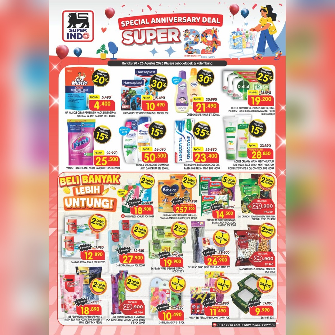 Katalog Super Hemat Jabodetabek, Palembang