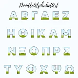 Canva Frames Greek Letters Uppercase Lowercase Bundle photo 2 template 64