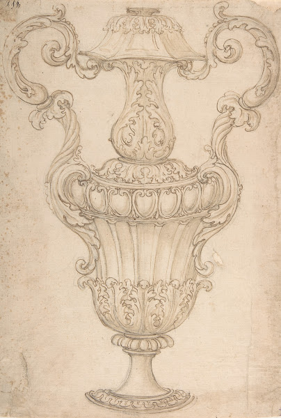 Design for a Two Handled Urn with Acanthus Shell and Egg and Tongue Motif 165217