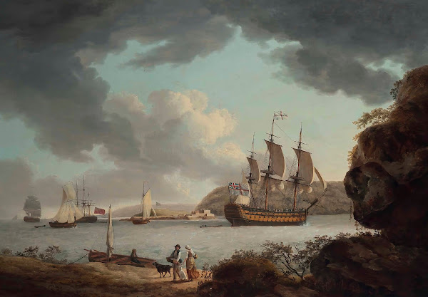 A Flagship Of The White Entering The Hamoaze And Approaching Plymouth Dock With