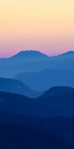 Landscape, Mountain Range, Twilight Scene, Nature Photography 5K Wallpaper Background