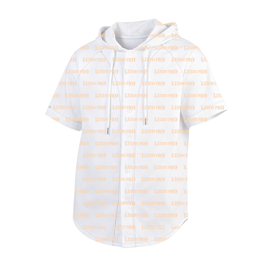 AOP Hooded Baseball Cardigan